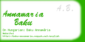 annamaria baku business card